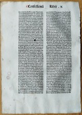 Original Inkunabel Blatt