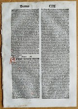 Original Inkunabel-Blatt