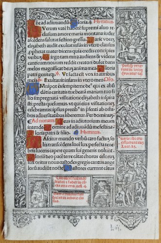 Pergament stundenbuch blatt - stundenbuch,