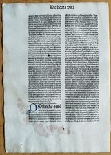 Original Inkunabel Blatt