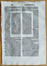 Großes Original Inkunabel