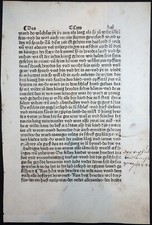 ALTVÄTERLEBEN INKUNABEL BLATT