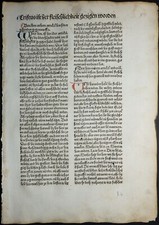 INKUNABEL BLATT SCHATZBEHALTER