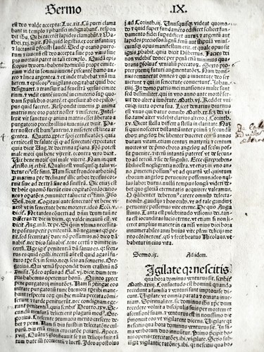 Original inkunabel blatt - blatt, p.