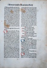 INKUNABEL BLATT SCHATZBEHALTER