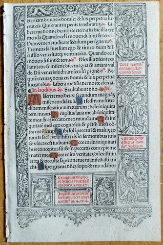 Original stundenbuch blatt - original,