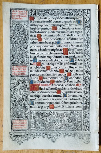 Original stundenbuch blatt - original,