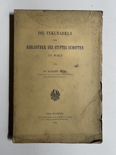 Albert hübl inkunabeln - dr.,