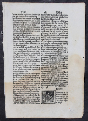 Deutsche inkunabel eike - inkunabel,eike, von