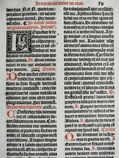 Original Post Inkunabel Blatt