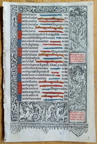 Original stundenbuch blatt - stundenbuch,