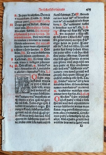 Original post inkunabel blatt - post, inkunabel-blatt