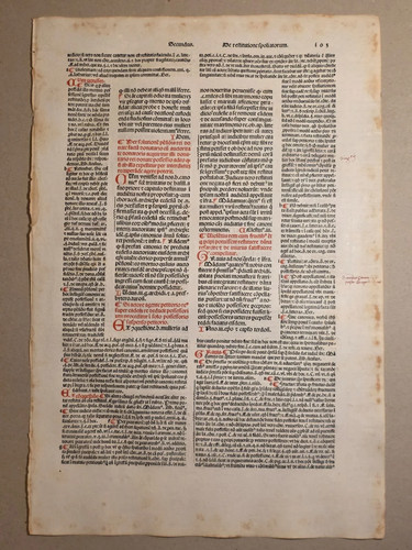 Inkunabelblatt kanonisches - –,