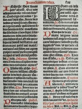 Original Post Inkunabel Blatt