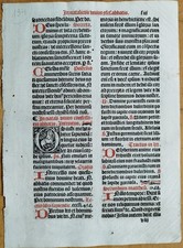 Original Post Inkunabel Blatt