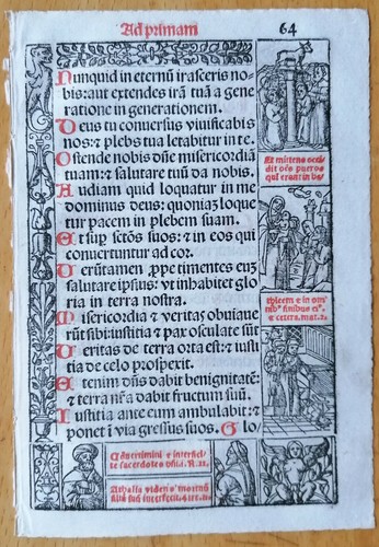 Original stundenbuch blatt - stundenbuch,