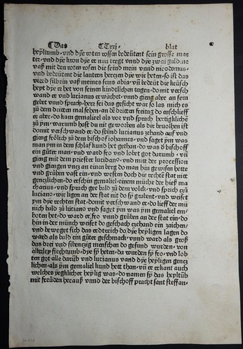 Altväterleben inkunabel blatt - inkunabel,